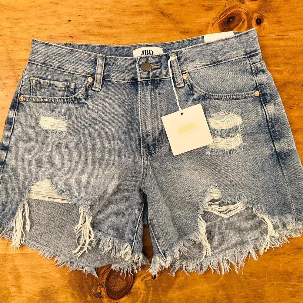 REVOLVE Distressed Jean Shorts - Blue